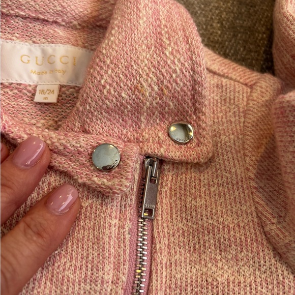 ✨GUCCI Pink Moto Jacket 18/24 Months - Picture 8 of 14